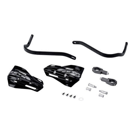 Zeta Armour XC Handguard Kit for 28.6mm Handlebars - Black / Black