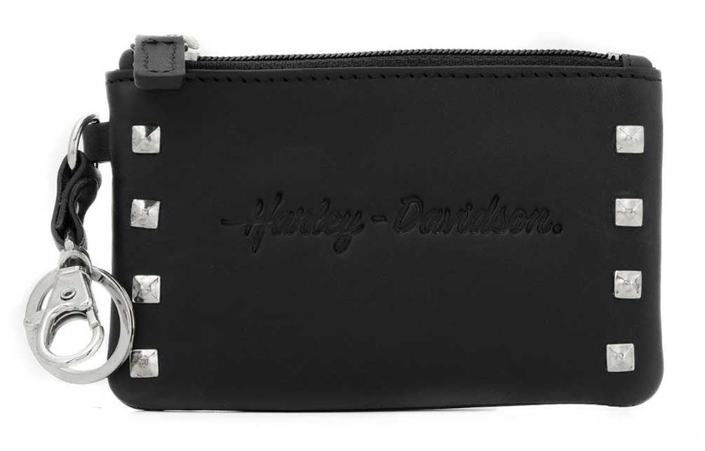 Harley-Davidson Women's Misrule Studded Card Key Coin Leather Wallet