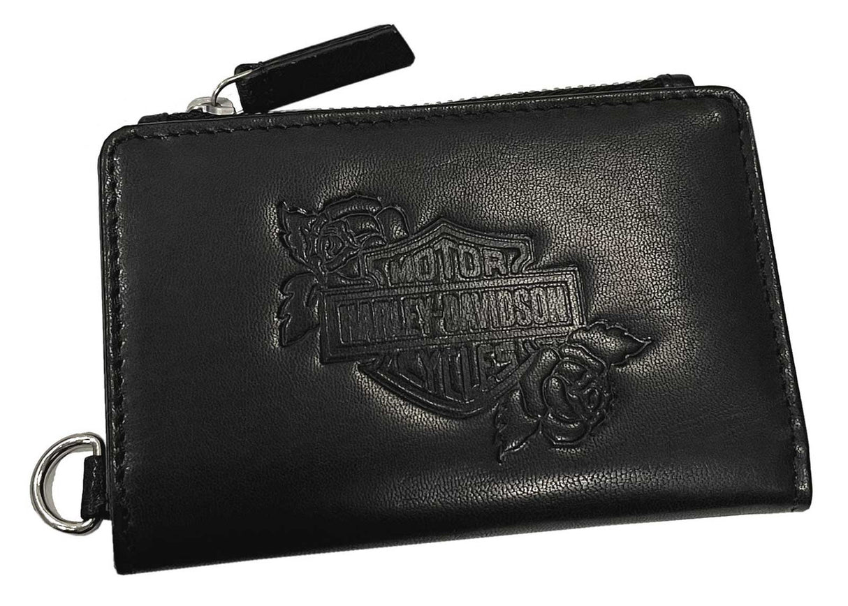Harley-Davidson Rockin' Roses Small Zip Wallet