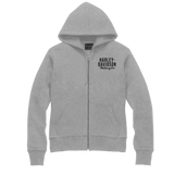 Harley-Davidson Women's Zip Front Hoodie - Grey Heather