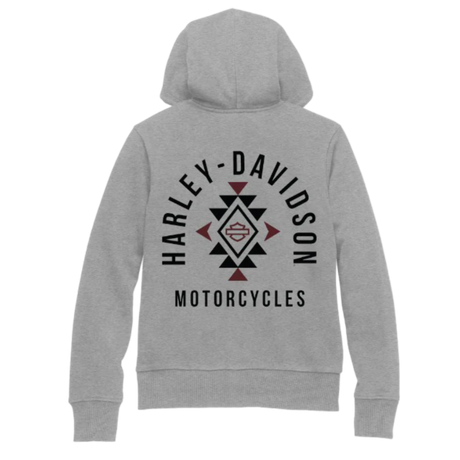 Harley-Davidson Women's Zip Front Hoodie - Grey Heather