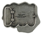 Harley-Davidson Men's Logo Knuckle Belt Buckle - Silver Nickel Finish