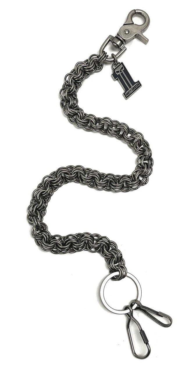 Harley-Davidson Men's #1 Skull 24 inch Wallet Chain - Antique Nickel Finish