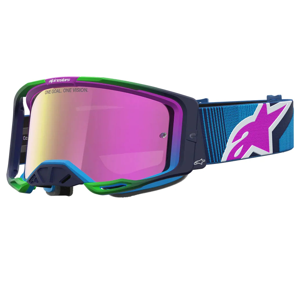 Alpinestars Vision 8 Maven Blue/Purple Mirror Lens Goggle