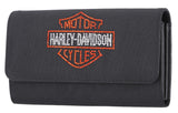 Harley-Davidson Women's Rhinestone Embellished Bar & Shield Clutch - Black