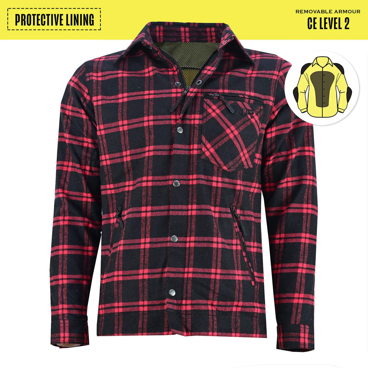 Johnny Reb Men's Bottlebrush Protective Shirt - Black/Red