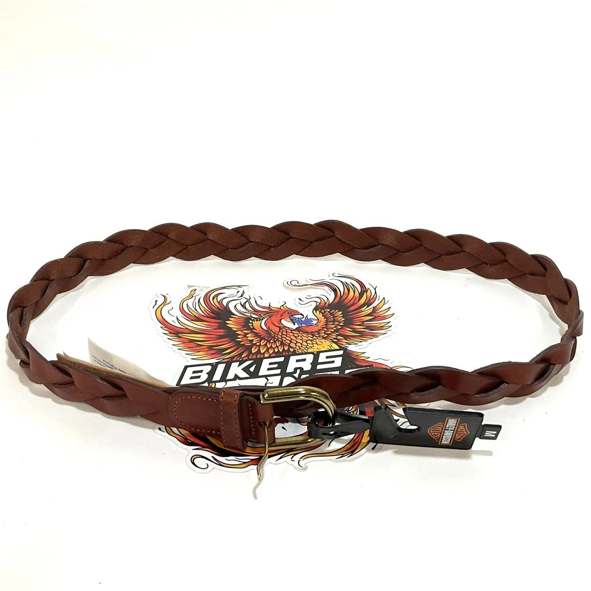 Harley-Davidson Women's Braided Classic H-D Leather Belt - Brown